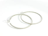 G Diamonds hoops 18K WG 5.84 / D 0.75 / Size 1.5D / Round Brilliant Diamond Channel-Set White Gold Hoop Earrings