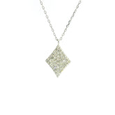 Rombo Diamonds Necklace 18K WG 1.74 D 0.15 / White Gold Diamond Lozenge Pendant Necklace