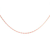 Pink Girl Necklace YG 18K YG 2,3 / Graduated Pink Sapphire Round Bead Necklace in 14k Yellow Gold