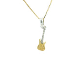Rock Guitar Pendant 18K YWG 1,6 / 18k Yellow Gold High-Polish Rope Chain Necklace
