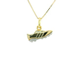 Soccer Shoe Pendant 18K YWG 2,1 / 18k Yellow Gold Filigree Butterfly Charm Necklace