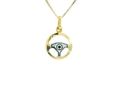 Steering Wheel Pendant 18K YWG 1,8 / 18k Yellow Gold Polished Rope Link Chain