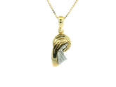 Virgin Pendant 18K YWG 2,3 / Sunburst Medallion Relief Charm Necklace in Polished Yellow Gold