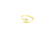 Pear Shaped Brilliant Cut Diamond Solitaire Ring in Yellow Gold
