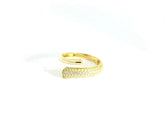 Minimalist Yellow Gold Brilliant Cut Diamond Band