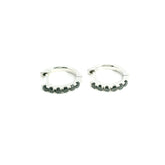 Ruby Mini Hoops 18K YG 1.33 / 0.22 / Fancy Deep Black Diamond White Gold Channel-Set Hoop Earrings