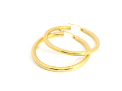 Classic Huggie Hoops 18K YG 4.28 / Size 1.5D / 18K Yellow Gold Twisted Rope Hoop Earrings