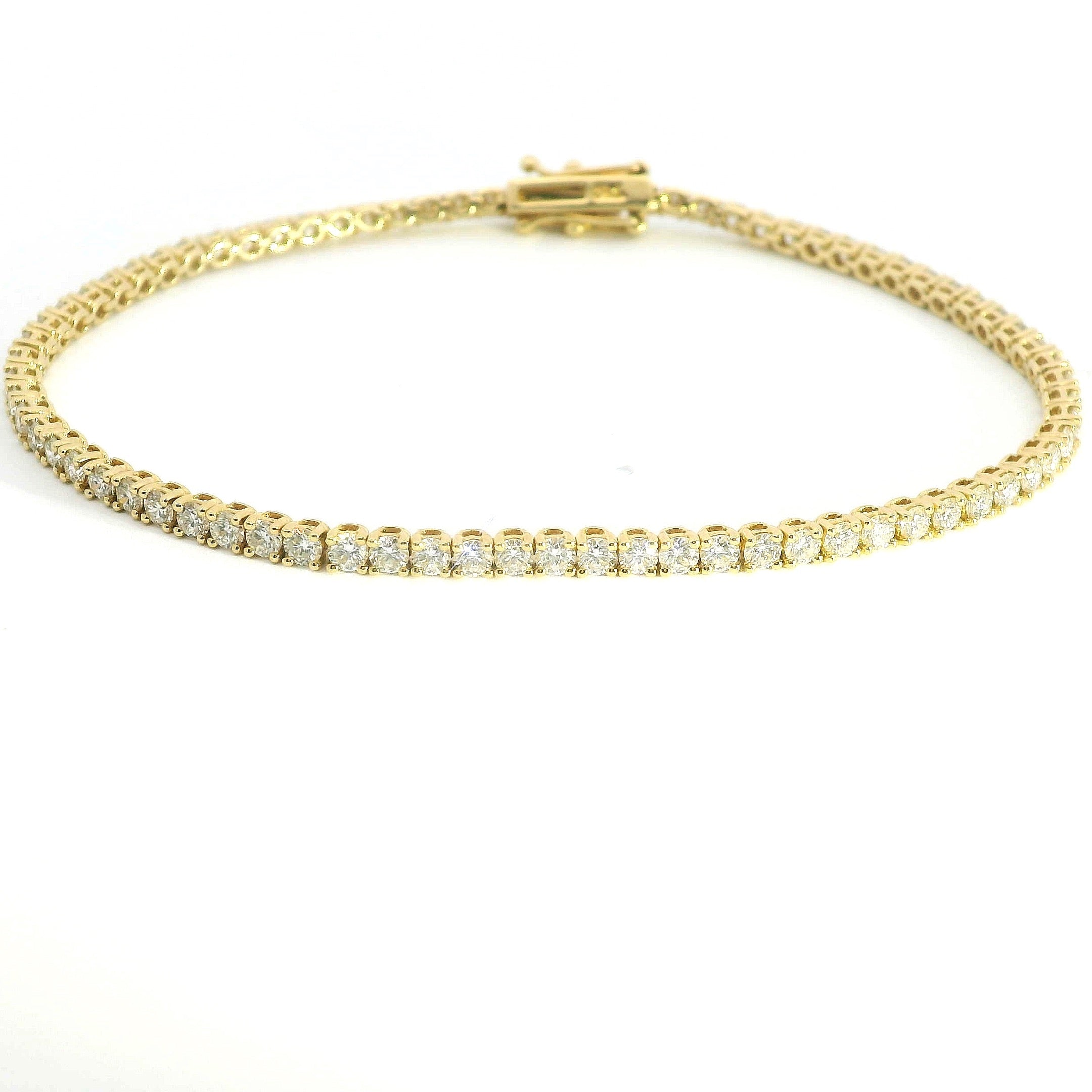 Diamonds Tennis Bracelet 304YG 18K YG 7.17 / D 3.04 / Yellow Gold Diamond Tennis Bracelet