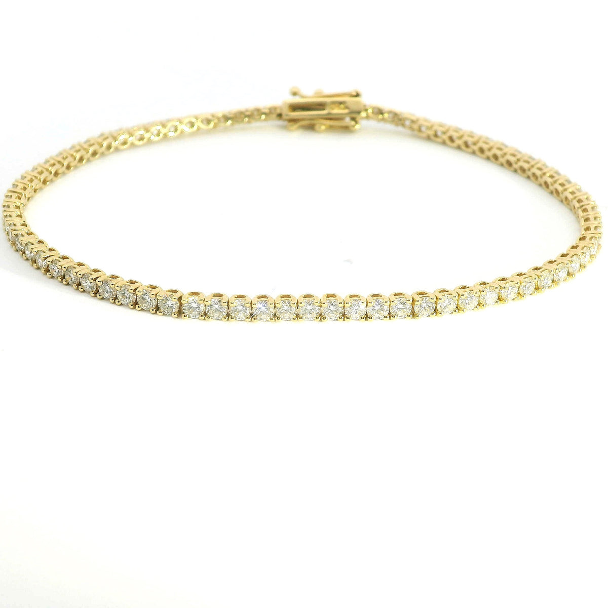 Diamonds Tennis Bracelet 304YG 18K YG 7.17 / D 3.04 / Yellow Gold Diamond Tennis Bracelet