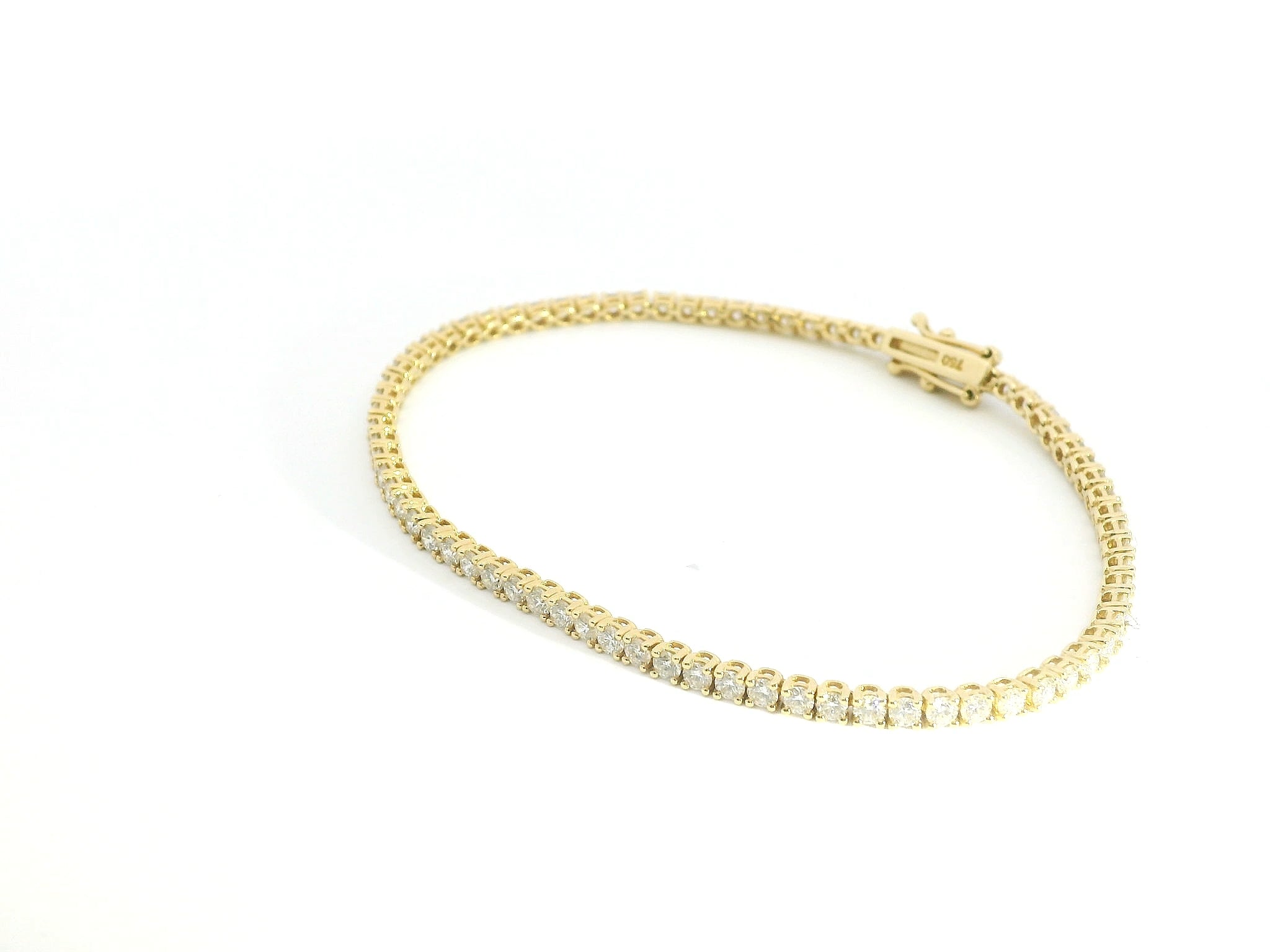 Diamonds Tennis Bracelet 304YG 18K YG 7.17 / D 3.04 / Yellow Gold Diamond Tennis Bracelet