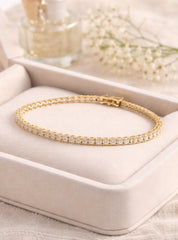 Diamonds Tennis Bracelet 304YG 18K YG 7.17 / D 3.04 / Yellow Gold Diamond Tennis Bracelet