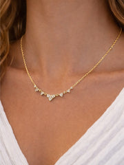 Flowers Diamonds Necklace 18K YG 2.75 / D 0.51 / Yellow Gold Diamond Cascade Necklace