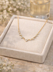 Flowers Diamonds Necklace 18K YG 2.75 / D 0.51 / Yellow Gold Diamond Cascade Necklace
