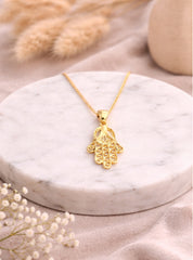 Jamsa Pendant 18K YG 1 / Contemporary Yellow Gold Geometric Bar Charm Necklace