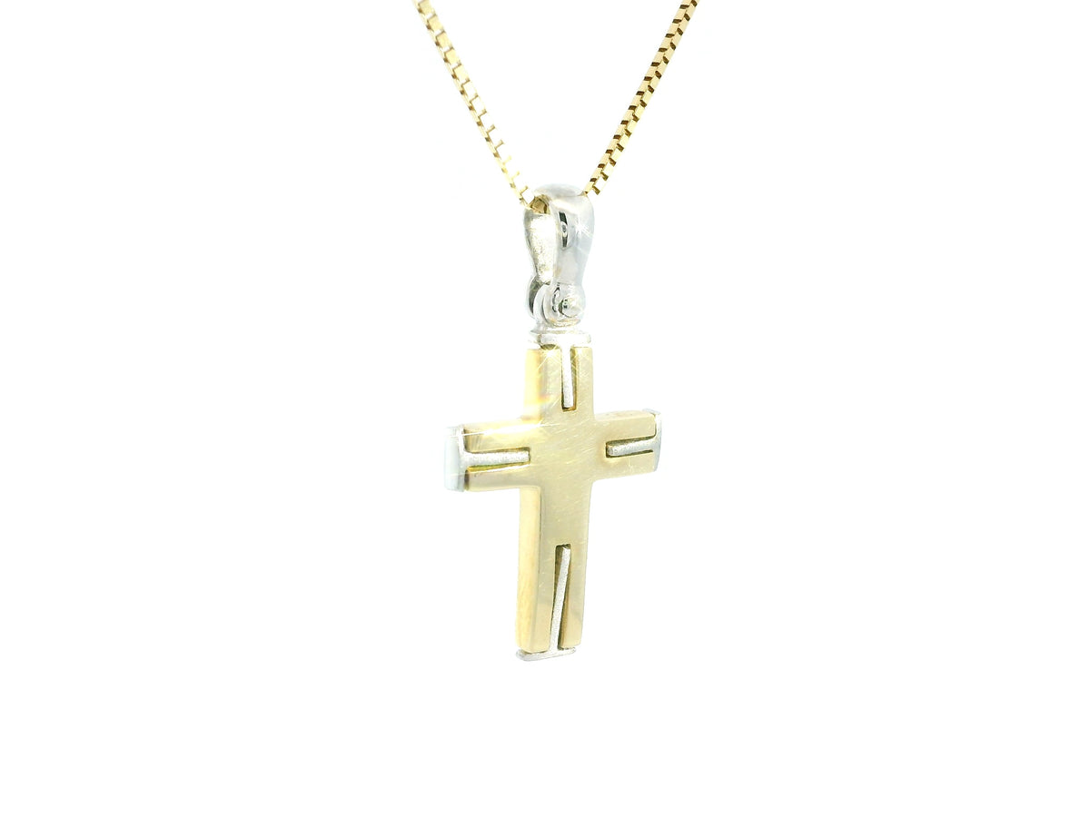 Medium Cross 18K YWG 2,8 / Classic High-Polish Yellow Gold Link Chain Necklace