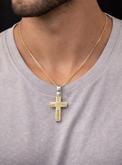 Medium Cross 18K YWG 2,8 / Classic High-Polish Yellow Gold Link Chain Necklace