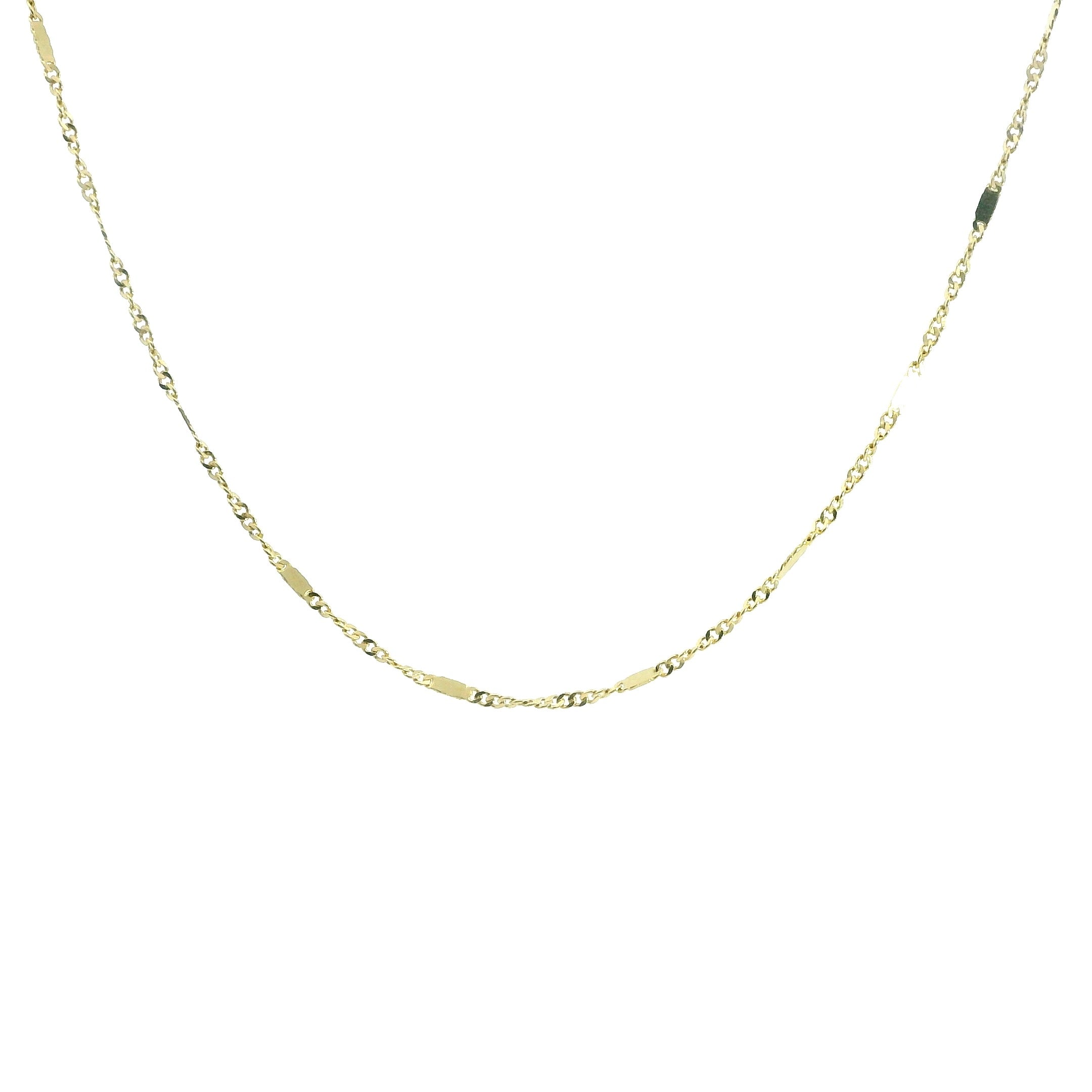 Mirror Singapore Chain Size 18 18K YG 1,59 / Elegant Yellow Gold Chain Necklace