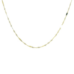 Mirror Singapore Chain Size 18 18K YG 1,59 / Elegant Yellow Gold Chain Necklace