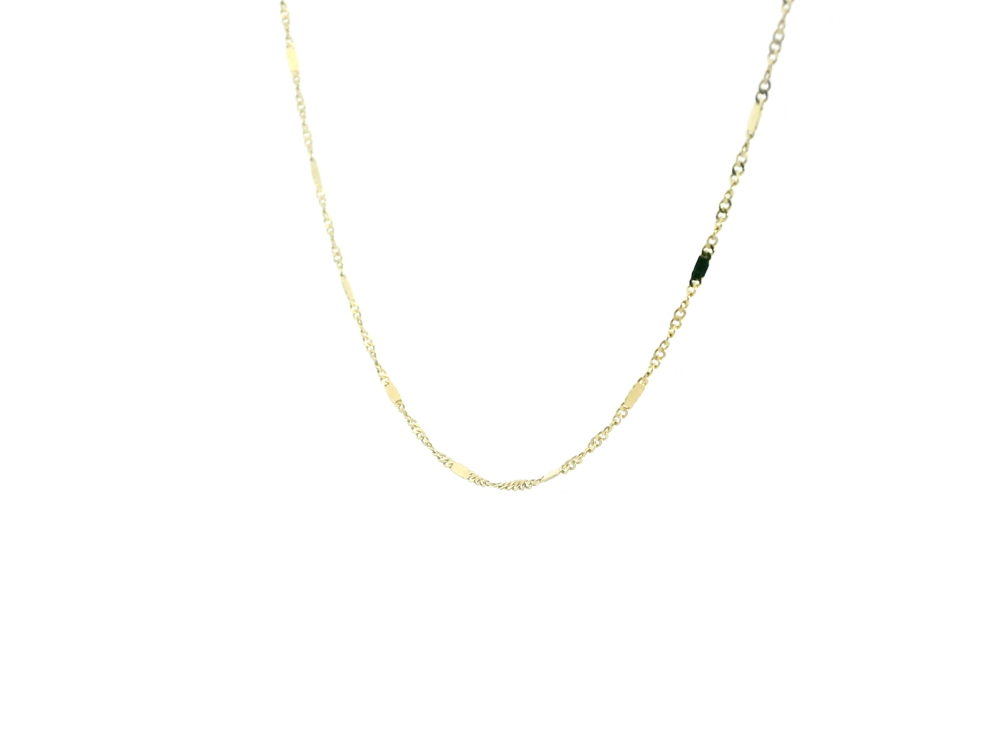 Mirror Singapore Chain Size 18 18K YG 1,59 / Elegant Yellow Gold Chain Necklace