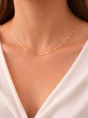 Mirror Singapore Chain Size 18 18K YG 1,59 / Elegant Yellow Gold Chain Necklace