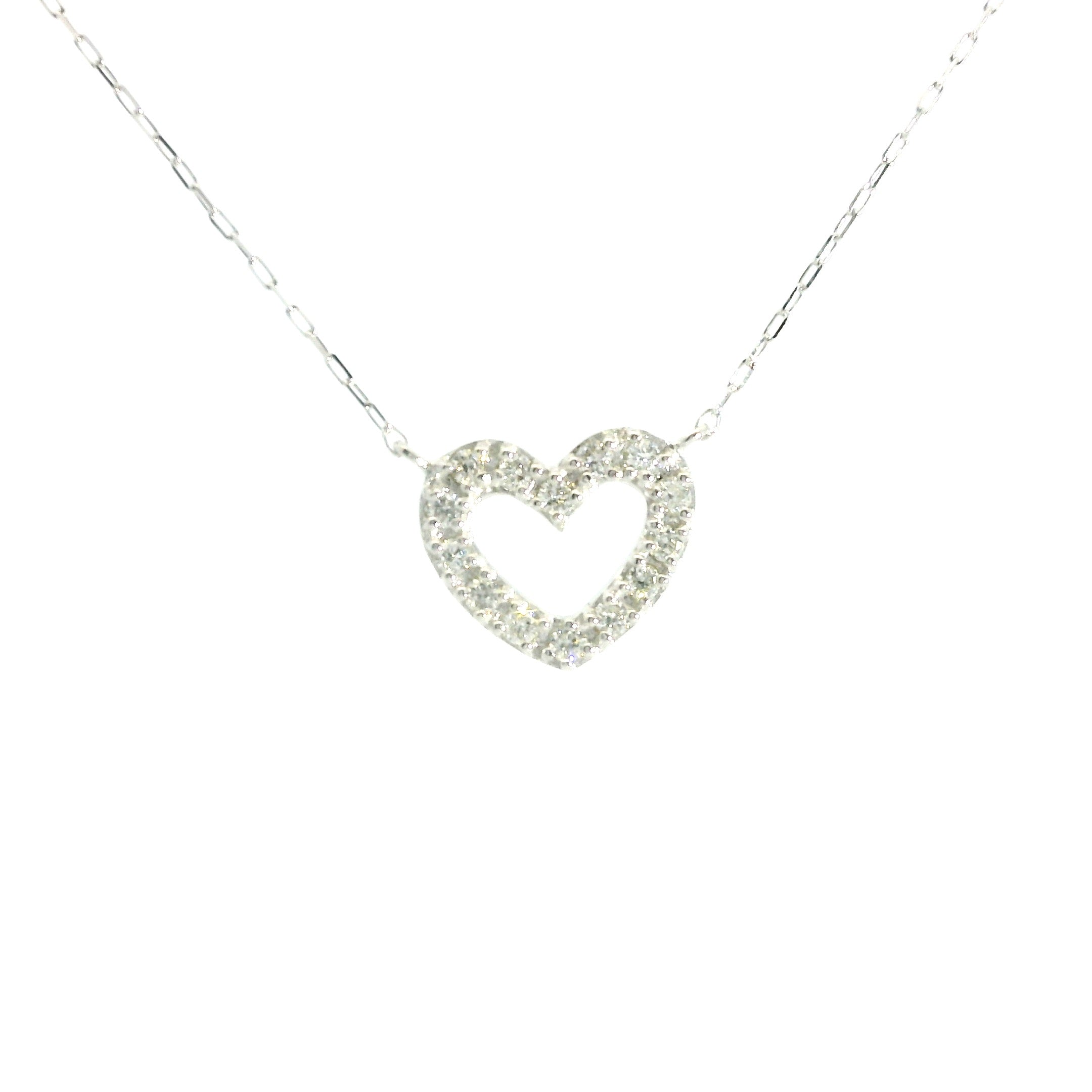 Little Heart Diamonds Necklace 18K WG 0.95 / D 0.10