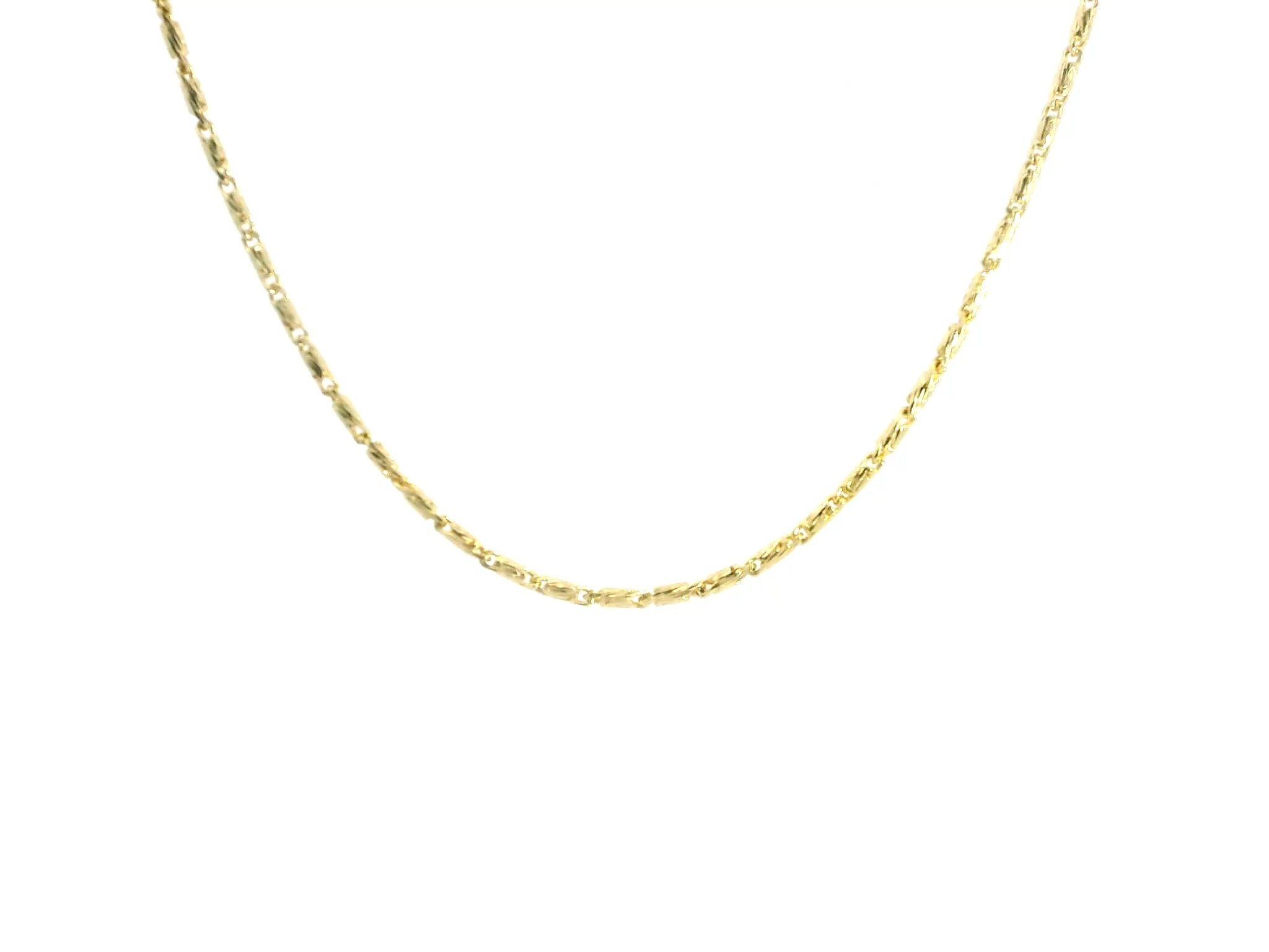 Small Cross Diamond Pendant WG 18K WG 0.75 / D 0.44 / Classic Yellow Gold Chain Necklace