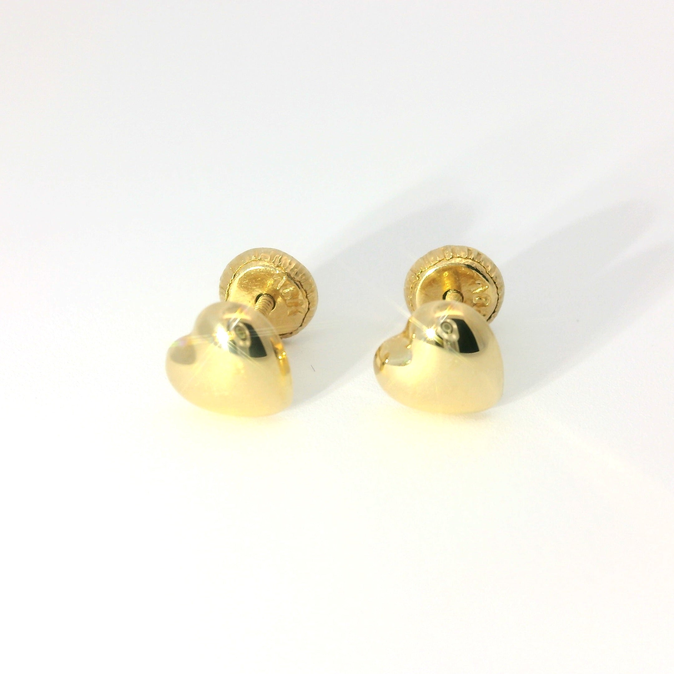 Gold Heart Earring 18K YG / Gold Heart Earring YG