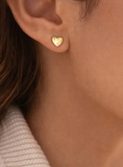Gold Heart Earring 18K YG / Gold Heart Earring YG