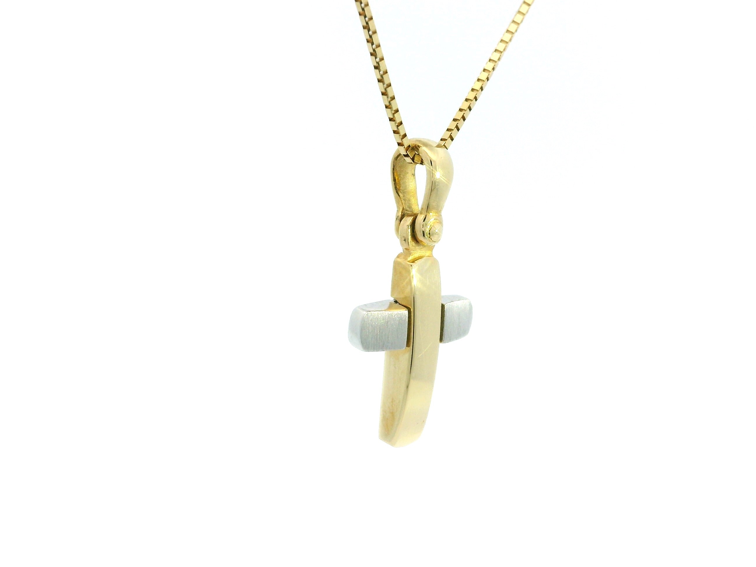 Tiny Cross 18K YWG 1,9 / 18k Yellow Gold Classic Rope Chain Necklace