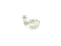 Marquise Brilliant Diamond Sunburst Cocktail Ring in Polished White Gold
