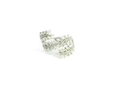 Marquise Brilliant Diamond Sunburst Cocktail Ring in Polished White Gold