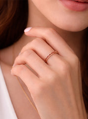 Ruby Eternity Ring 114YG Size 6.25 18K YG 1.82 / 1.14 / Round Brilliant Red Ruby Yellow Gold Eternity Ring