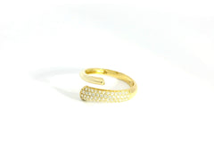 Minimalist Yellow Gold Brilliant Cut Diamond Band