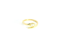 Pear Shaped Brilliant Cut Diamond Solitaire Ring in Yellow Gold