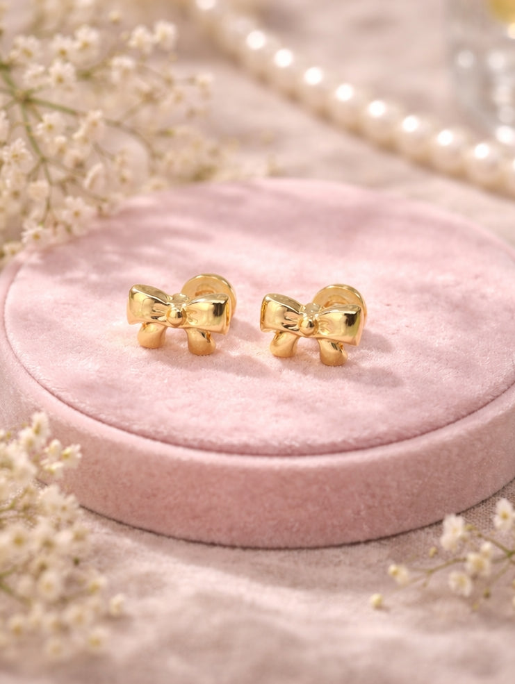Medium Ribbon Earring 18K YG / Medium Ribbon Earring YG