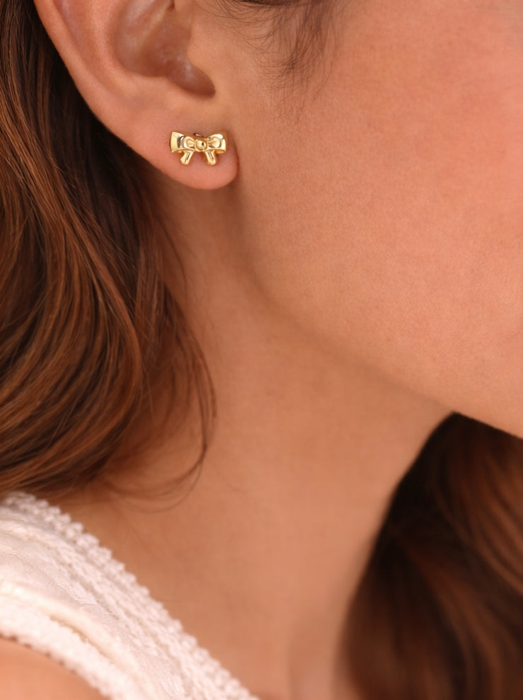 Medium Ribbon Earring 18K YG / Medium Ribbon Earring YG